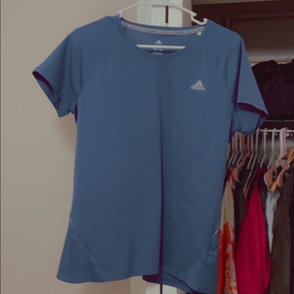 Ocean Blue Adidas Women Sport Shirt